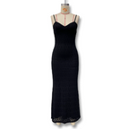 V-Neck Lace Halter Dress