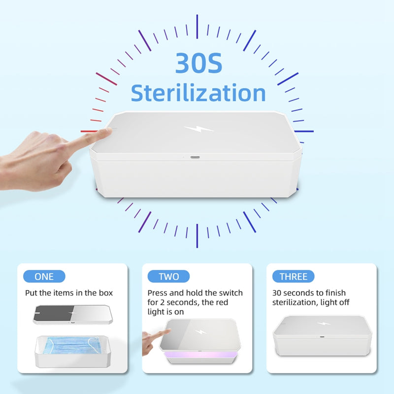 UVC Sterilization Box with Handheld Makeup Mirror