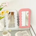 Wave Desktop Makeup Mirror for Entrance Decoration