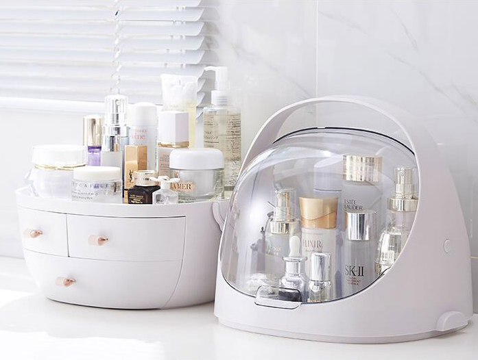 Portable Makeup Organizer Box for Desktop Storage