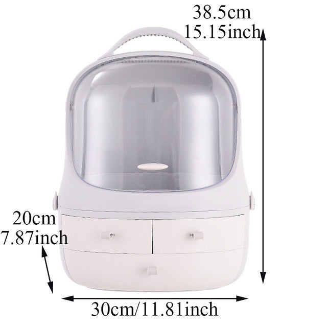 Portable Makeup Organizer Box for Desktop Storage