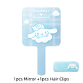 Cartoon Pink Blue Acrylic Handheld Makeup Mirror