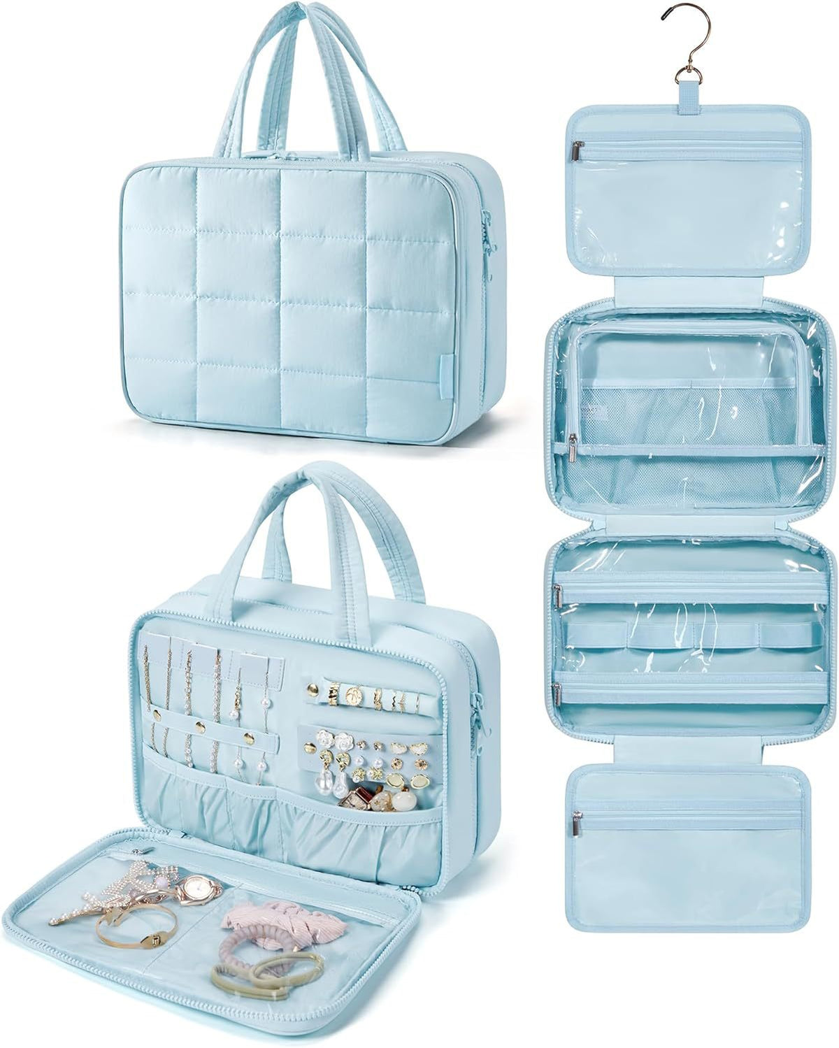 Portable Waterproof Makeup Bag with High Capacity
