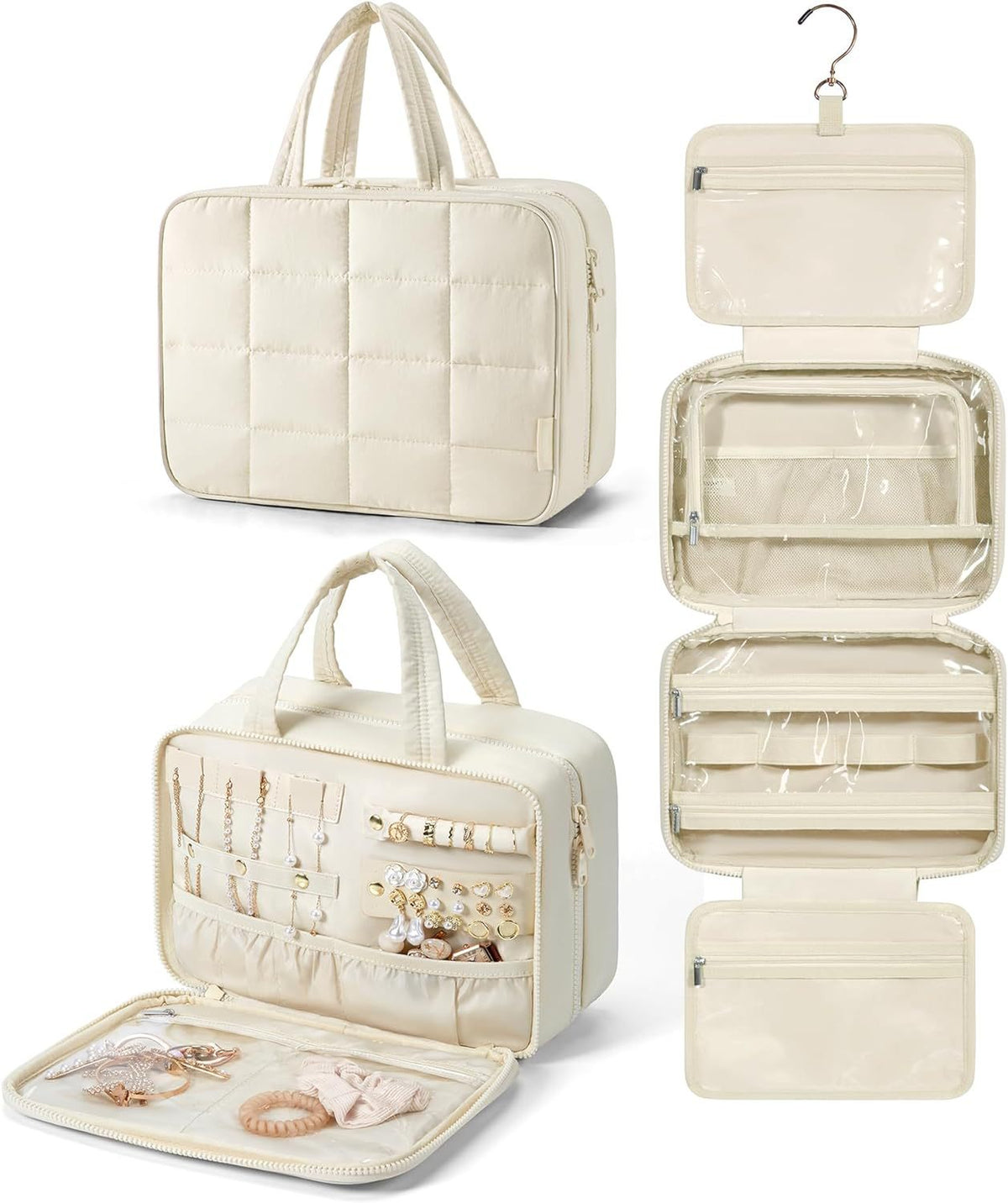 Portable Waterproof Makeup Bag with High Capacity