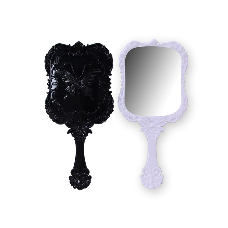 Portable Handheld Small Plastic Makeup Mirror