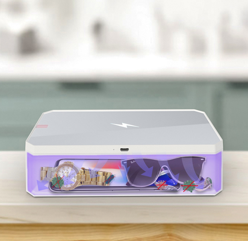 UVC Sterilization Box with Handheld Makeup Mirror
