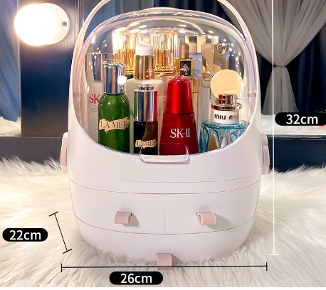 Portable Makeup Organizer Box for Desktop Storage