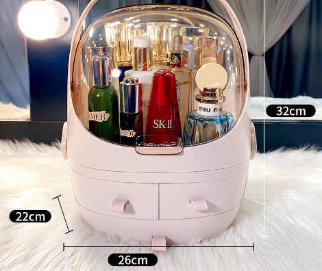 Portable Makeup Organizer Box for Desktop Storage